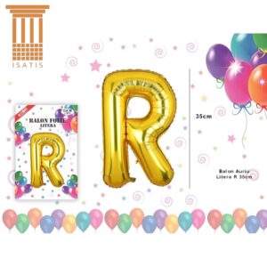 BALON AURIU LITERA R 35CM
