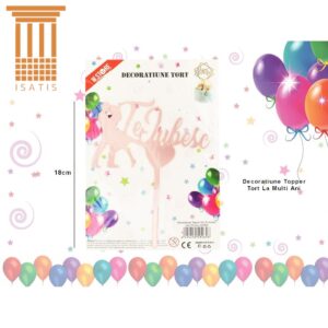 DECORATIUNE TOPPER TORT LA MULTI ANI ROSE GOLD