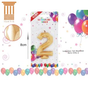 LUMANARE TORT DIAMOND AURIU CIFRA 2