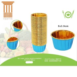 SET CUPE CARTON PENTRU PRAJITURI 5X3.9CM 50BUC