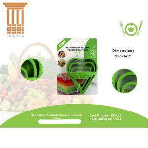 SET FORME PRAJITURI INIMA DIN PLASTIC 3BUC