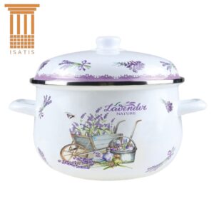 Cratita emailata cu capac , 26 cm , 6.50 l , Grunberg