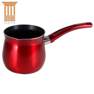 Ibric aluminiu cu maner bachelita Grunberg, 850 ml, GR358/Rosu