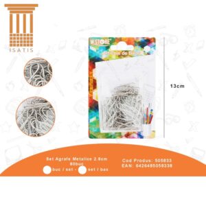 SET AGRAFE METALICE 2.8CM 80BUC