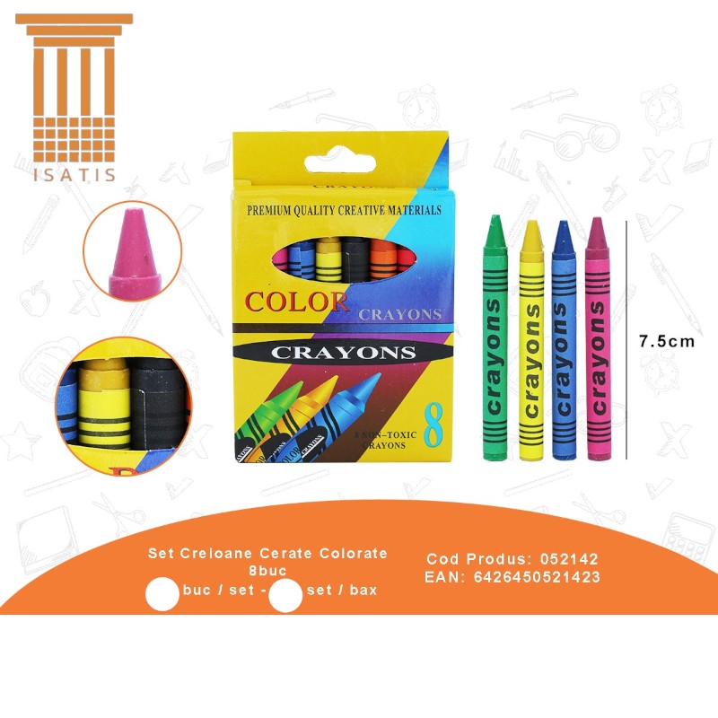 SET CREIOANE CERATE COLORATE 8BUC