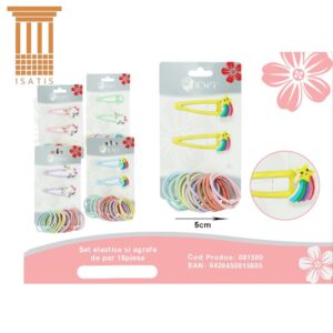 SET ELASTICE SI AGRAFE DE PAR 18PIESE