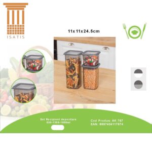 SET RECIPIENT DEPOZITARE 650-1300-1900ML AK 767