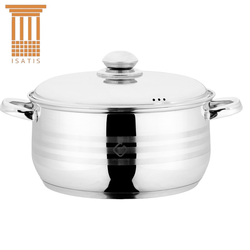 Cratita din inox cu capac din inox , 28 cm , 8.70 l , Grunberg