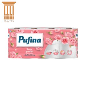 Hartie igienica Pufina Lux Gradina de trandafiri 8 role 3 straturi