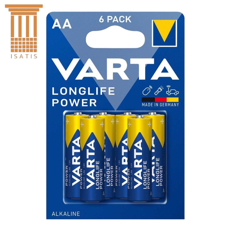 Set 6 baterii alcaline LONGLIFE POWER AA LR6 4+2buc VARTA
