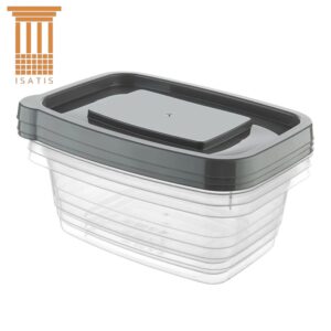Set 3 cuSet 3 cutii alimentare dreptunghiulare, plastic, 1.13 ltii alimentare dreptunghiulare, plastic, 1130 ml
