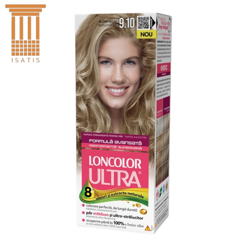 Vopsea Permanentă de Păr LONCOLOR Ultra 9.10, Blond Irizat