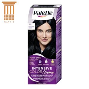 Vopsea de Păr Permanentă Schwarzkopf Palette Intensive Color Creme 1-1 (C1), Negru Albăstrui