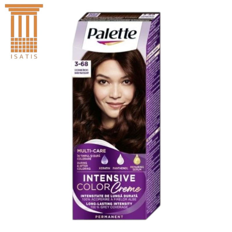 Vopsea de Păr Permanentă Schwarzkopf Palette Intensive Color Creme 3-68 (R2), Castaniu Închis